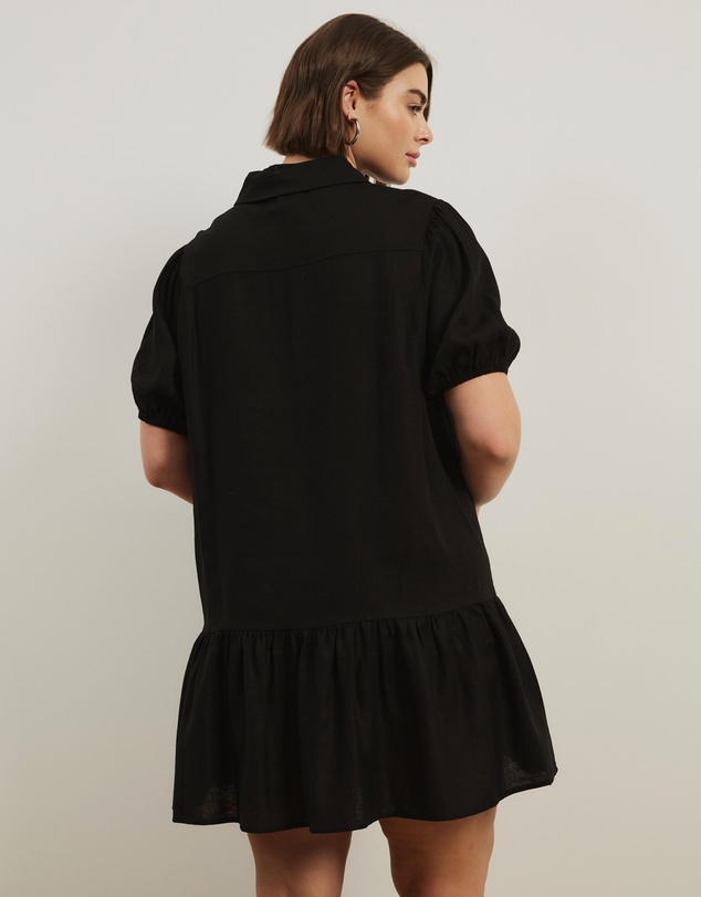 Atmos&Here Curvy - Lola Linen Blend Shirt Dress