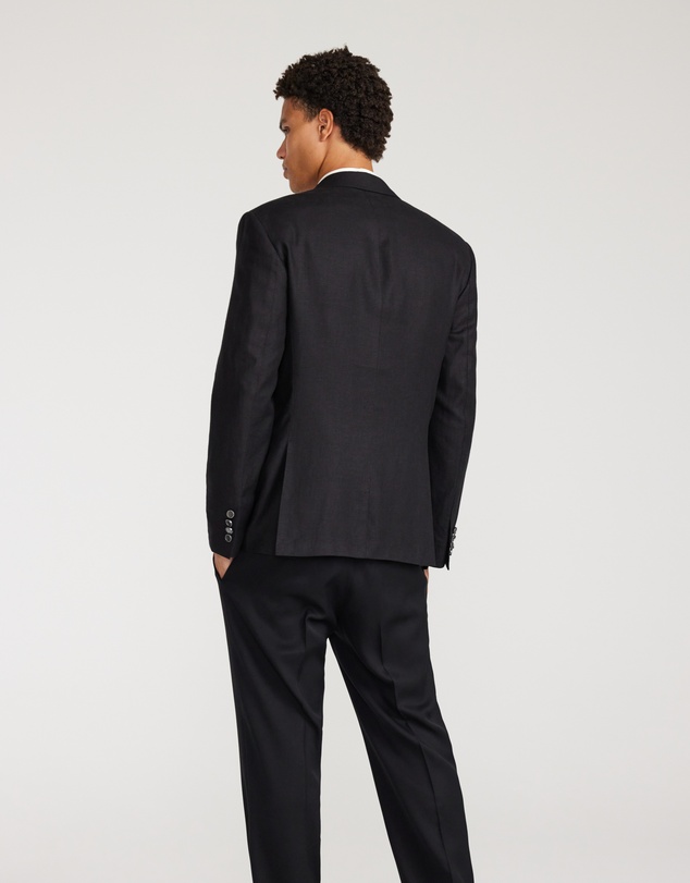 Calibre - Linen Wool Hopsack Blazer Black