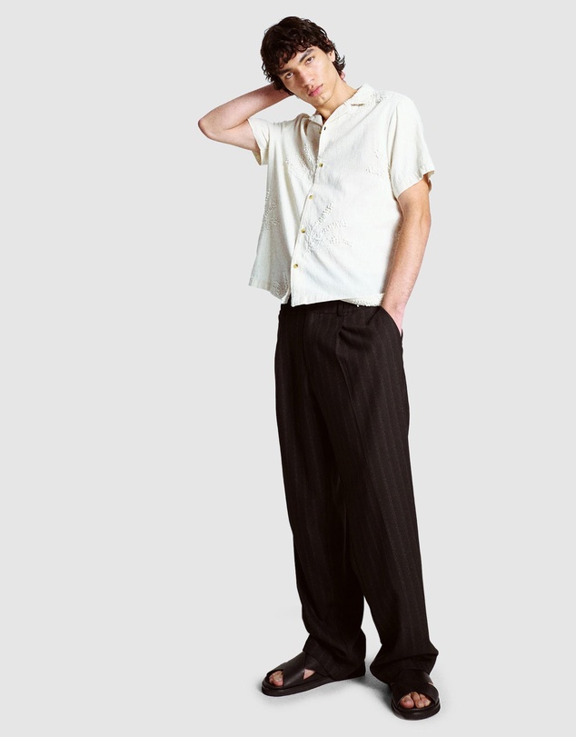 Topman - Short Sleeve Hand Embroidered Shirt