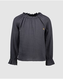 Like FLO - Fancy Woven Long Sleeve Blouse - Kids-Teens