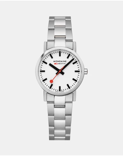 Mondaine - Mondaine Classic Silver Stainless Steel 30mm Watch