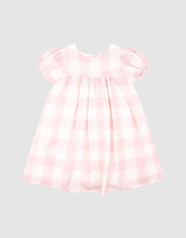 Bebe by Minihaha - Lara Cutwork Check Dress - Kids
