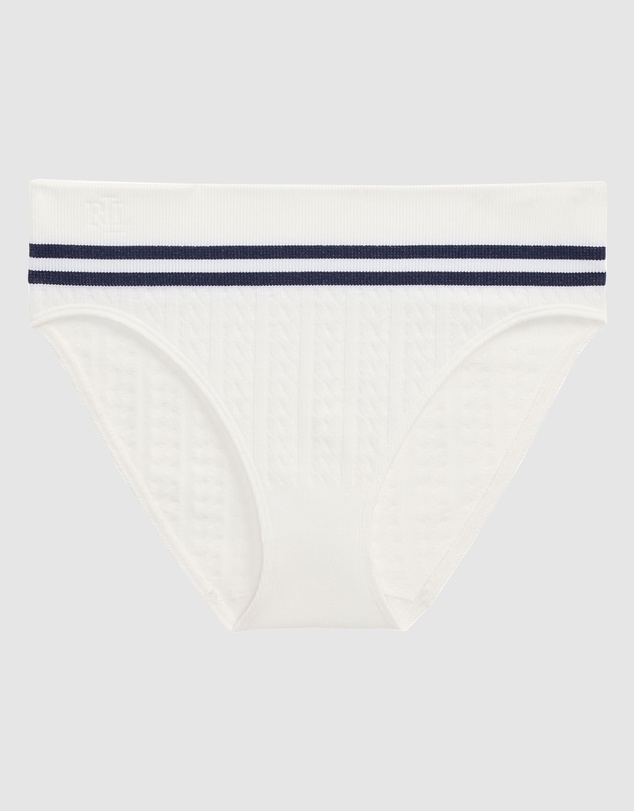 Lauren by Ralph Lauren - Cricket Cable Knit High Cut Seamless Bikini Brief