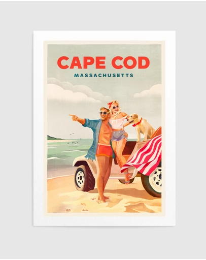 Olive et Oriel - Cape Cod Massachusetts Summer Beach by The Whiskey Ginger Art Print