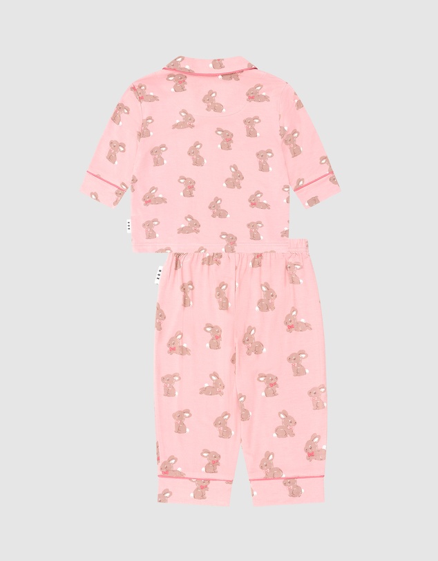 Huxbaby - Dusty Pink Bunny PJ Set - Babies-Kids