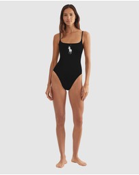 Polo Ralph Lauren - Kennedy High Leg Low Back One-Piece Swimsuit