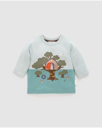 Purebaby - Tree House Thick Long Sleeve Tee -Kids-Babies