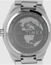 TIMEX - Q Timex Continental GMT 39mm Stainless Steel Bracelet Watch