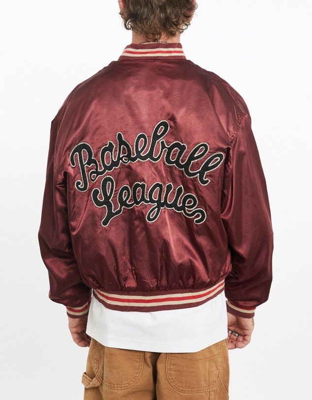 Vintage by The Real Deal - Pre Loved - Vintage 90s MLB New York Yankees Baseball League Satin Bomber Jacket