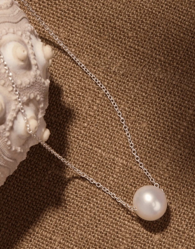 Najo - Whirlpool Silver Pearl Necklace