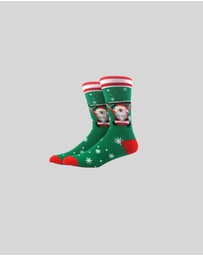 KAJA Clothing - Christmas Socks Santa Claus Pattern Fun Cute and Novel