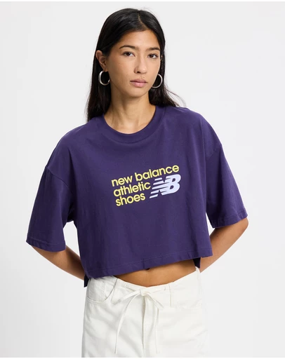 New Balance - Athletics Premium Chest Logo Cropped T-Shirt