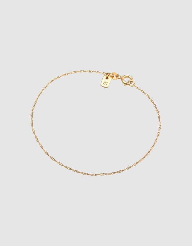 Kuzzoi - ICONIC EXCLUSIVE - Twisted Helix Chain Bracelet in Gold-Plated 925 Sterling Silver
