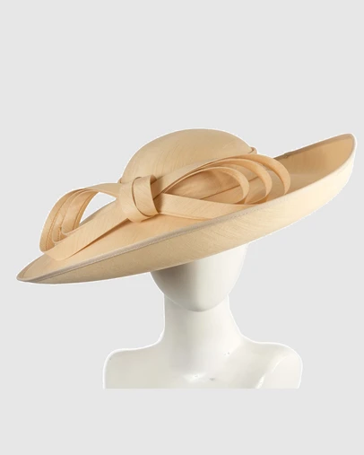 Max Alexander - Nude Wide Brim Hat