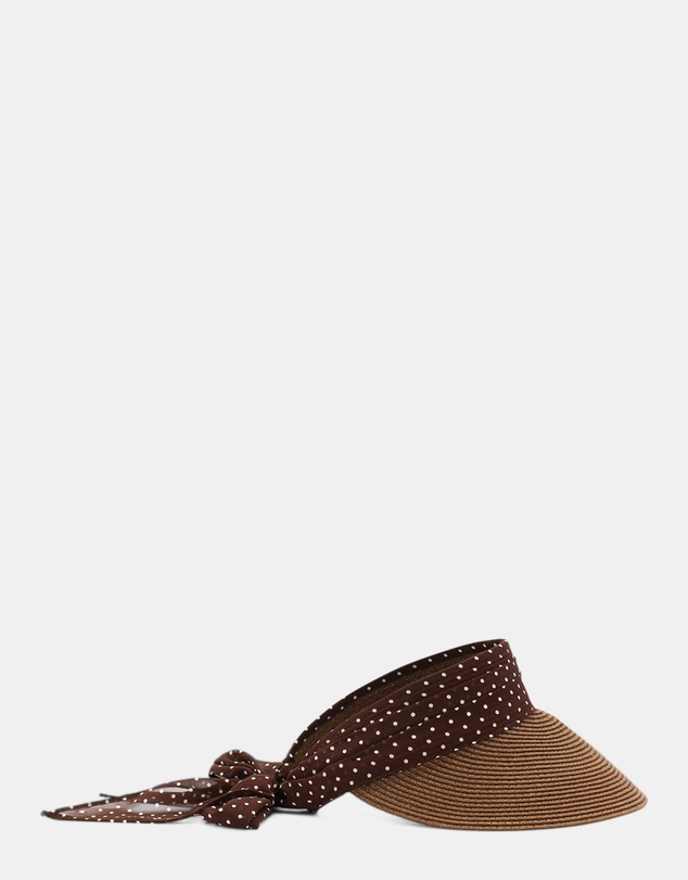 Morgan & Taylor - Bridie Braided Straw Visor in Brown