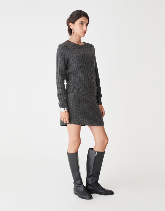 Forcast - Andie Cable Knit Mini Skirt
