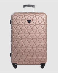 JETT BLACK - Rose Quartz Paragon Large Suitcase