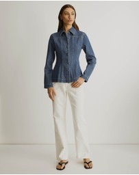 Atmos&Here - Nicole Denim Panel Jacket