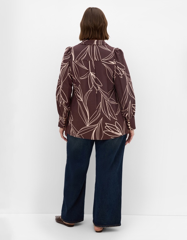 City Chic - Bella Long Sleeve Print Shirt