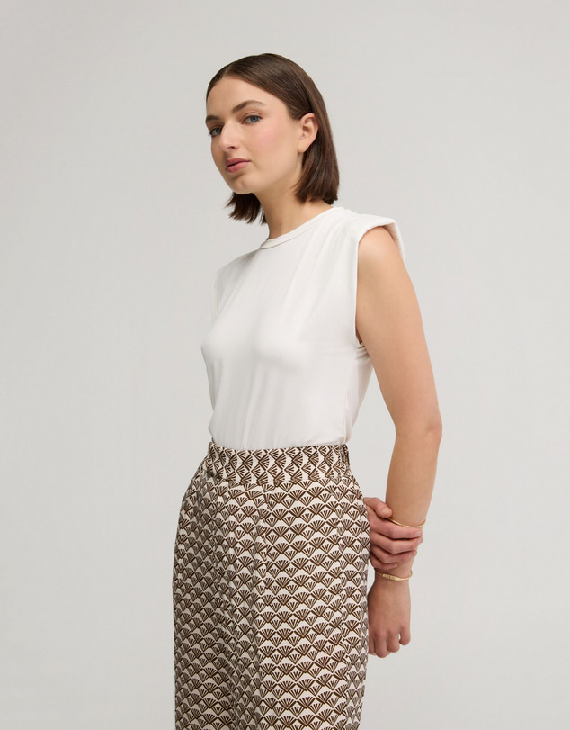 Oxford - Sabrina Crop Jersey Top