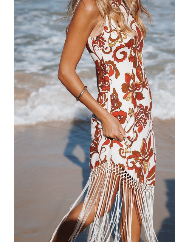 Petal & Pup - Aquarius Midi Dress - Brown Floral