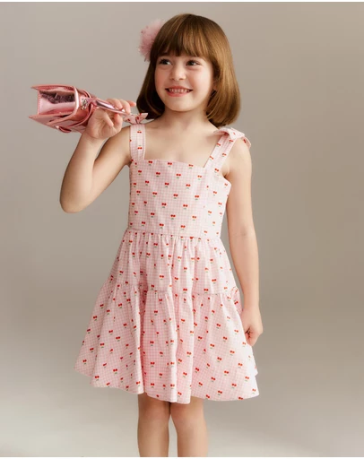 Bardot Junior - Suki Cherry Mini Dress - Kids-Teens