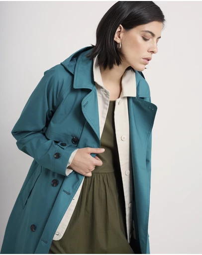 Seasalt - Seasalt Cornwall Teal Penweathers Trench Coat