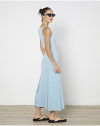 Cirkular - Pre-Loved - Anna Quan Ribbed Knit Dress In Baby Blue