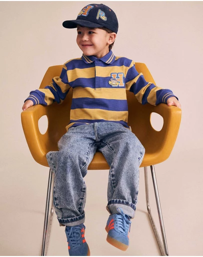 Huxbaby - Collegiate Hux Stripe Rugby Shirt - Babies-Kids