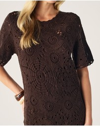 MOS The Label - Anouk Crochet Midi Dress