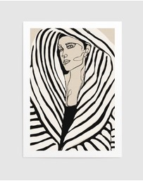 Olive et Oriel - Striped Coat by Treechild Art Print