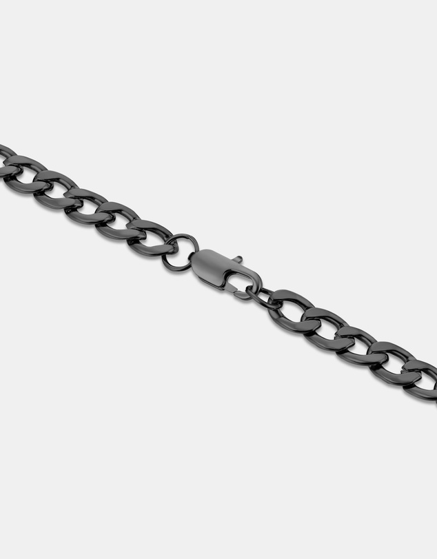 Eclectics - Gunmetal Cascade Cuban Chain Necklace