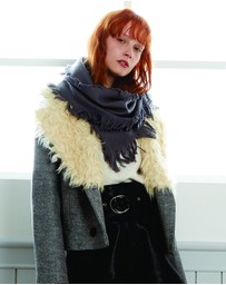 Ozwear Connection Uggs - Ugg Fringed Check Wool Scarf Grey