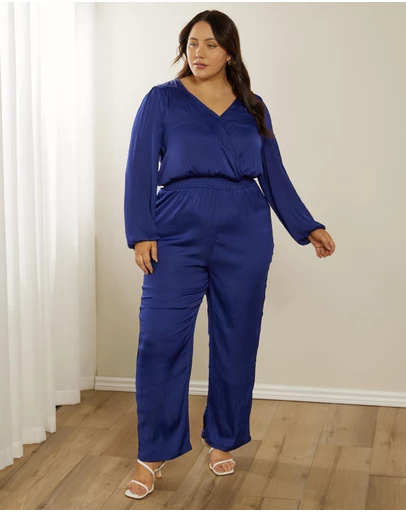 Atmos&Here Curvy - Ana Satin Jumpsuit