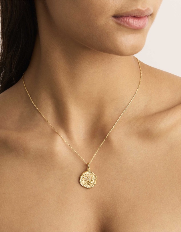 By Charlotte - She Is Leo Zodiac Necklace
