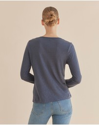 Amelius - Priya Long Sleeve Linen Jersey Top