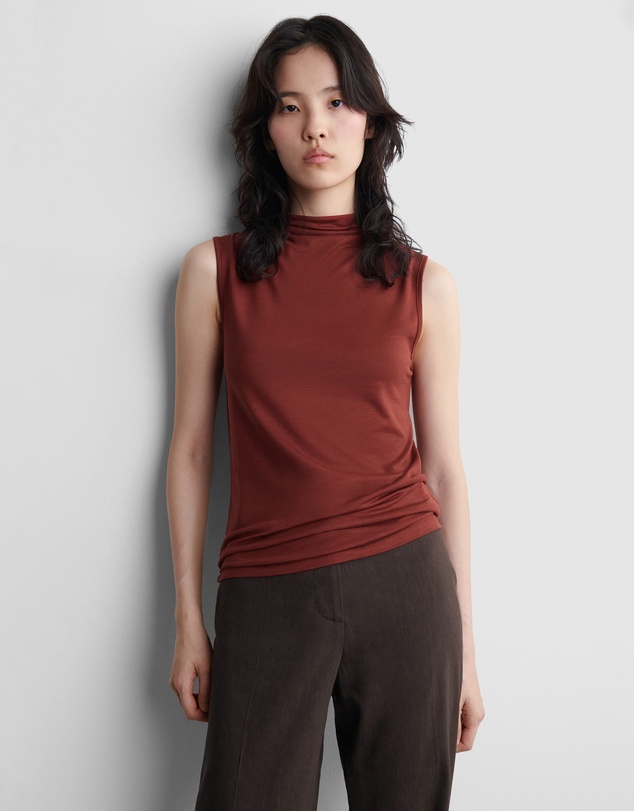 COS - Draped Turtleneck Tank Top