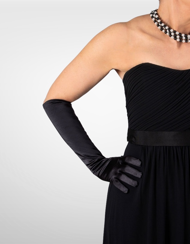 DENTS - Long Above Elbow Satin Gloves