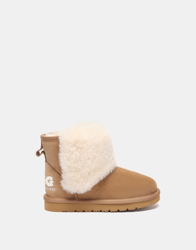 EVERAU - Australian Shepherd Ugg Bambi Kids Cow Suede Upper UGG Boots