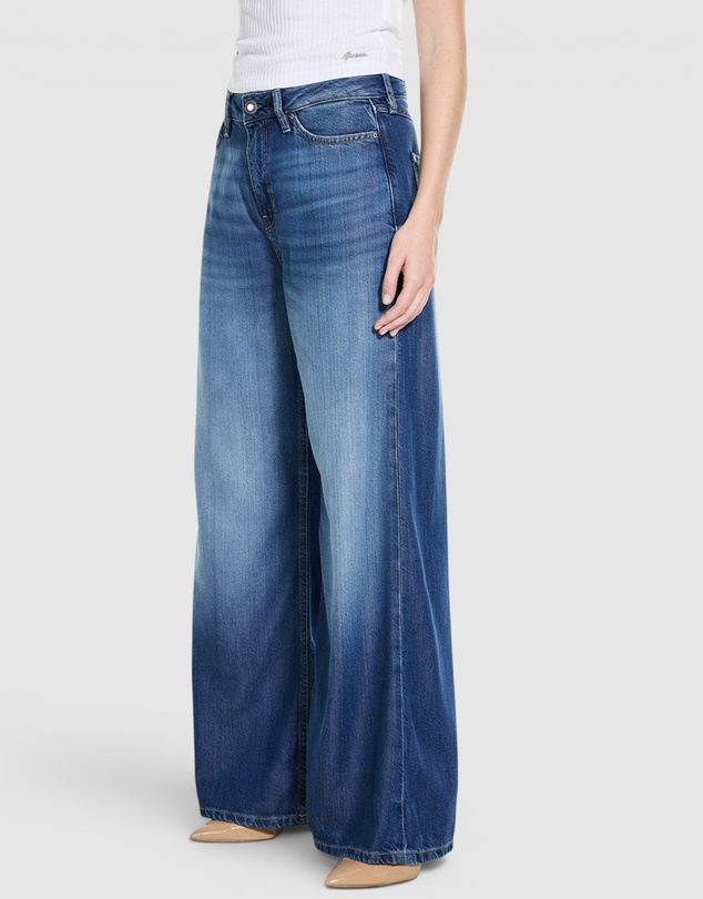 GUESS - High-Rise Bellflower Wide Leg Jeans