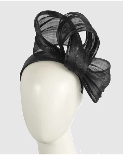 Fillies Collection - Bespoke Black Bow Racing Fascinator