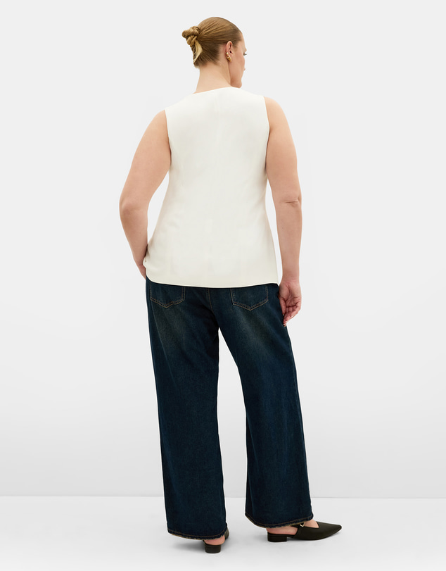 City Chic - Plus size Abbie Vest - ivory