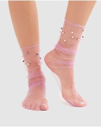 High Heel Jungle - Pastel Pearl Sock