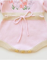 WITH LOVE FOR KIDS - Long Sleeve Knitted Romper - Babies