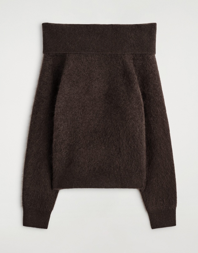 COS - Off-The-Shoulder Merino Wool Jumper