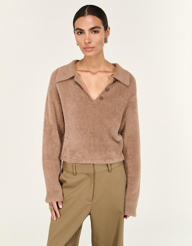 Staple the Label - Ember Fluffy Polo Jumper