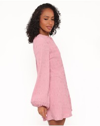 Petal & Pup - Amaya Long Sleeve Mini Dress - Pink