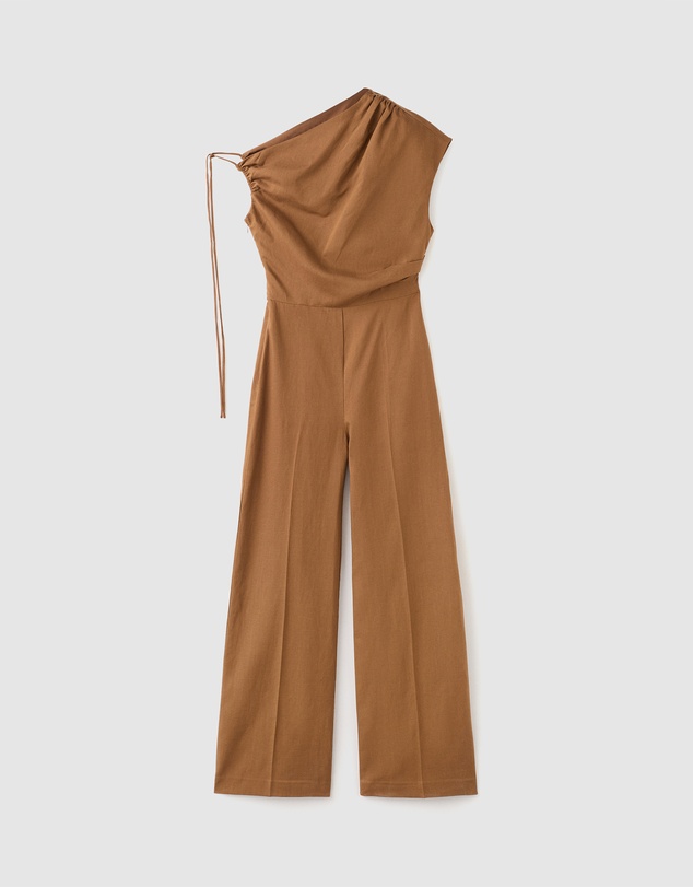 M.N.G - Asymmetric Linen Lyocell Jumpsuit
