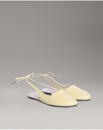 Calvin Klein - Leather Slingback Ballerinas