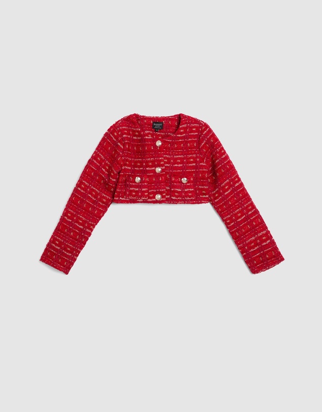 Bardot Junior - Sutton Boucle Crop Jacket - Kids-Teens